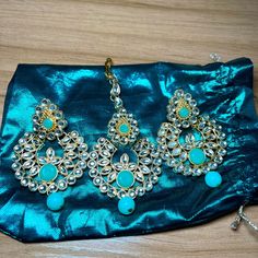 Tikka Set - Kundan - Never Worn. Lightweight. Green Tikka Jewelry, Sea Green, Womens Sizes, Women Jewelry, Green, Women Shopping, Color