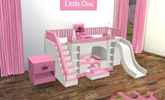 Princess Castle Bed, 4 Bunk Beds, Sims 4 Beds, Castle Bed, Castle Bedroom, Sims Baby, Cc Sims4, Bedroom Stuff, Sims 4 Bedroom