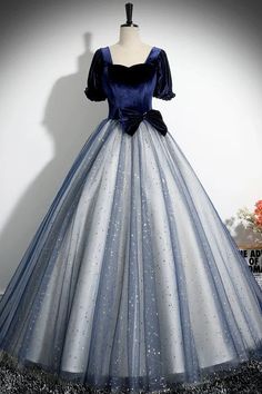 Tulle Long Prom Dress, Ring Pillows, Party Dress Sale, Blue Party Dress, Satin Tulle, Gowns Prom, A Line Shorts, Dress A Line, Dresses Bridesmaid