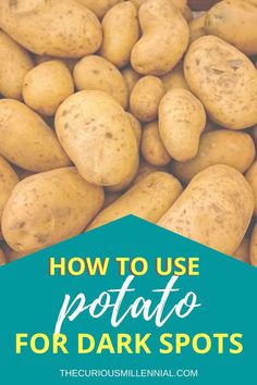 Potato For Acne, Potato For Skin, Potato Face Mask, Potato Face, Acne Scar Mask, Mask For Acne, Potato Juice, Mask Recipes, Raw Potato