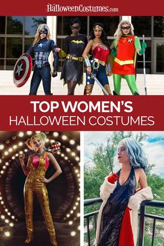 Women's halloween costumes, featuring superheroes, harley quinn, and cruella Flattering Halloween Costumes For Women, Exotic Halloween Costumes, Halloween Costumes For Work For Women, Great Halloween Costumes For Women, Best Womens Costumes, Halloween Costumes For Thicker Women, The Best Halloween Costumes For Women, Winning Halloween Costumes For Women, Women's Halloween Shirt