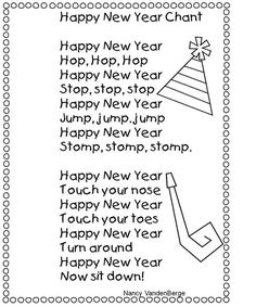 a happy new year coloring page with the words happy new year written in black and white