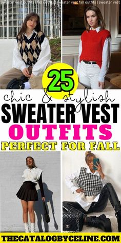 How To Wear A Sweater Vest, Styling Sweater Vest, How To Style Sweater Vest, Sleeveless Sweater Outfit, Outfits Sweater Vest, How To Wear Turtleneck, Sweater Vest Outfits, How To Style A Sweater Vest, Fall Vest Outfits