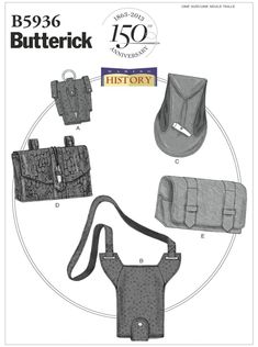 an advertisement for butterick's first story purses, with instructions to make them