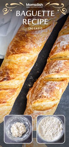 the bread is being prepared and ready to be baked