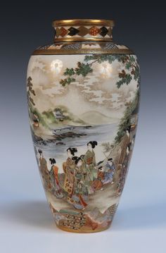 Satsuma Vase, Japanese Vase, Chinese Vase, Porcelain Lamp, Japanese Antiques, Antique Vase, Porcelain Art, Japanese Pottery