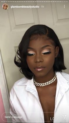 Graduation Makeup Ideas For Black Women, Sliver Makeup, Black Queen Makeup, Inspi Makeup, Grad Makeup, Dark Skin Makeup Tutorial, Shadow Ideas, Makeup Finds