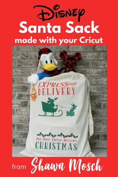 a santa sack made with your cricut