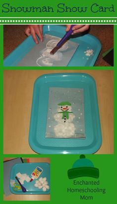 the snowman is made out of foam and then put in an ice tray to make it