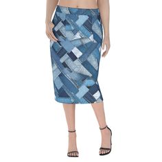 Made of high-quality skin-friendly fabric, this hip wrap skirt has a half-length design that shows off your calves, allowing you to show off your beautiful leg lines. The slim fit design can be matched with shirts, suspenders, etc. Whether it is casual entertainment or daily wear, our hip wrap skirts can meet your needs.     Fabric:80% polyester and 20% spandex     Regular fit     Fabric Weight:   230g/m²     Two pockets, elastic waistband, package hip skirt     Stitch Color: black or white, automatically matched based on patterns.     Care Instruction: machine wash cold with similar colors, do not bleach, tumble dry low, do not iron, do not dry clean.     This product is made on demand, with no minimum order quantity. Blue And White Pattern Denim Skirt, Wrap Skirts, Hip Skirt, Denim Patches, Wrap Skirt, Suspenders, Daily Wear, Fabric Weights, Blue Denim