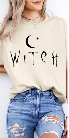 Witch Moon T-Shirt, Spooky Shirts, Witchy Vibes, Witchcraft Tee, Lunar T-Shirt, Moon Phases, Wicca Shirt, Funny Halloween Shirt, We use Circle  Clothing , Gildan Softstyle, Bella Canvas brands. If there is a specific brands you would like please add a note to seller at checkout. Available inventory is sent when none is specified. Cheap Witchy Graphic Print T-shirt, Cheap Witchy Tops For Halloween, Witchy Shirt Svg, Witch Cricut Shirts, Lunar Witch Costumes For Women, Wiccan Tshirts, Wiccan Shirt, Spooky Shirts, Witch Tshirt