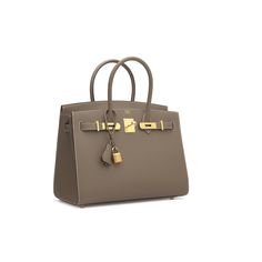 AN ÉTOUPE EPSOM LEATHER SELLIER BIRKIN 30 WITH GOLD HARDWARE Sellier Birkin, Birkin Sellier, Dream Bag, Wishlist 2024, Hermes Birkin 25, Hermes Birkin 30, Hermes Constance, Kelly Bag