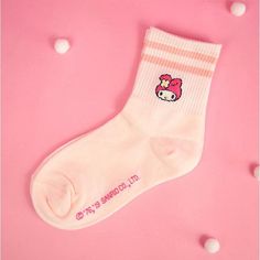 Harajuku Kawaii Fashion My Melody Cinnamoroll Crew Socks Fits EU Sizes 35-40, US Sizes 5-10 Stretchy Polyester/Spandex Blend NOTE: DUE TO VERY HIGH DEMAND, PLEASE ALLOW 12-20 DAYS FOR DELIVERY TO THE US, AND 20-45 DAYS TO THE REST OF THE WORLD. Cute Cotton Socks, Outdoor Dollhouse, Dog Kawaii, Anime Dog, Pastel Hoodie, Traditional Socks, Japanese Socks, Kawaii Socks, My Melody Cinnamoroll