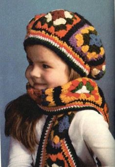 Kids Granny Square Hat and Scarf PDF Instant Download PDF Instant Download (pattern only - not the finished item) These are vintage patterns. Recommended materials may no longer be available, but often acceptable substitutes can be found - Just make sure they meet gauge requirements. INSTANT DOWNLOAD This means no shipping cost to you! It also means no waiting for the pattern to arrive! The pattern will be available for download in PDF format immediately after your payment is received. If you have any questions about downloading your pattern see link below https://help.etsy.com/hc/en-us/articles/115013328108-How-to-Download-a-Digital-Item?segment=shopping For more vintage crochet &  knit patterns https://www.syble.etsy.com Granny Square Hat, Motifs Granny Square, Vintage Toddler, Bonnet Crochet, Vintage Crochet Pattern, Crochet Vintage, Hat And Scarf Sets, Motif Vintage, Granny Squares Pattern