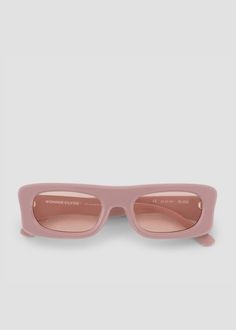 Low brow acetate frame with butterfly winged edges, wavy temples and wide horizontal lenses. Pink frames with pink lenses. Pink Cat Eye Sunglasses With Gradient Lenses, Modern Pink Sunglasses With Tinted Lenses, Pink Cat Eye Sunglasses With Square Gradient Lenses, Pink Fun Sunglasses With Glass Lenses, Retro Pink Square Frame Sunglasses, Pink Square Frame Cat Eye Sunglasses With Gradient Lenses, Pink Cat Eye Sunglasses With Gradient Square Frame, Pink Square Frame Cat Eye Sunglasses With Mirrored Lenses, Pink Rectangular Sunglasses With Gradient Lenses