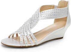 🔥 Explore Bestsellers! 👆 🔥 Explore Bestsellers! 👆 Shoes For Party, Sandals Comfortable, Rhinestone Shoes, Dress Silver, Womens Sandals Wedges, Womens Wedges, Platform Wedges, Party Wedding, Wedge Sandals