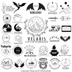 various logos and emblems for wine tasting