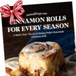 a book with cinnamon rolls for every season on it