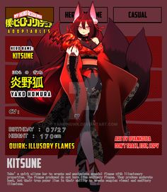 an anime character with red hair and black clothes, standing in front of a poster