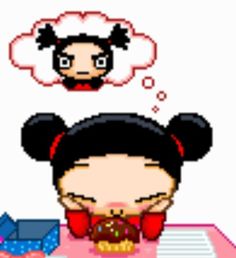 Pucca ♡ All I Ever Wanted, Love My Boyfriend, The Table, Mood Pics, A Girl, Pixel Art, Art Inspo, Cute Pictures