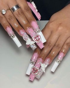 Nail Designs Inspiration Material Gworl, Marble Nail, Long Acrylic Nail Designs, Drip Nails, Gold Flake, Cute Acrylic Nail Designs, Y2k Nails, Exotic Nails