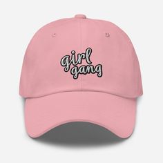 Support your local girl gang. If you need a hat that will empower women or for a group of girl friends for a bachelorette party, check out this girl gang hat. Choose between white, blue, red or pink * 100% cotton * Adjustable strap closure in the back * One size fits most * Made to order ♥️ All products ((except digital downloads)) are made-to-order. Please allow 3-7 BUSINESS days for processing. Shipping estimate times are as follows: USA: 2-5 BUSINESS DAYS CANADA: 10-15 BUSINESS DAYS INTERNATI Bee Hat, Mermaid Hat, Gifts For Farmers, Cows Funny, Local Girls, Camo Colors, Dad Caps, Embroidered Hats, Cute Cows