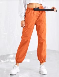 Hiphop Streetwear, Peg Pants, Carrot Pants, Athleisure Pants, Sporty Pants, Side Pants, Drawstring Waist Pants, Mid Waist Pants, Plain Pants