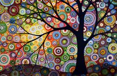 an image of a tree with circles on it