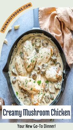 Craving something creamy and comforting? Try this Creamy Mushroom Chicken recipe! Perfect for busy nights, this Stove Top Chicken dish combines juicy chicken, earthy mushrooms, and a rich, garlicky cream sauce. If you love Creamy Chicken Recipes and Chicken Mushroom Recipes, this one's a keeper. Ready in just 30 minutes with simple pantry staples. Dinner doesn't get better than this! #CreamyMushroomChicken #EasyDinnerIdeas #ComfortFood