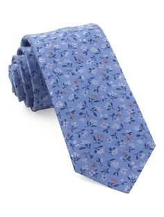 Light Blue Floral Acres Tie | Ties, Bow Ties, and Pocket Squares | The Tie Bar Herringbone Shirt, Suspenders Wedding, Light Blue Tie, Collar Bar, Men's Ties, Light Blue Flowers, Tie Men, Razzle Dazzle, Tie Men's