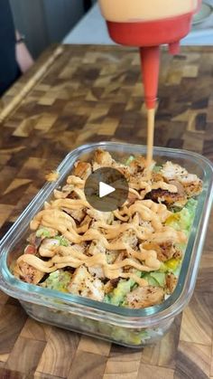 422K views · 47K reactions | Save this for Meal Prep ‼️ High Protein Chicken and Avocado 🥑 bowls (recipe 👇🏽)

Macros per bowl with 3 tbsp of sauce per bowl (x4 bowls): approx 830 calories |62g P | 58g C | 37g F

For the Chicken:
	•	2 lb chicken breast
	•	3 tbsp olive oil
	•	1 tsp salt
	•	1/2 tsp black pepper
	•	1/2 tsp paprika
	•	1/2 tsp garlic powder
	•	1/2 tsp onion powder
	•	1/2 tsp lemon pepper

Avocado Mix:
	•	1 ripe avocado
	•	2 tbsp corn
	•	1/4 red onion, minced
	•	1/2 tomato, minced 🍅 
	•	1/2 Serrano pepper, minced 🌶️ 
	•	3 tbsp feta cheese 🧀 
	•	salt 🧂 n pepper, to taste

Low cal chipotle sauce:
	•	1/2 cup light mayo
	•	1/2 cup nonfat Greek yogurt
	•	1 garlic clove
	•	2-3 chipotle peppers in adobo sauce
	•	2 tbsp water
	•	salt, a pinch

Bowl Assembly:
	•	1 cup cooked rice