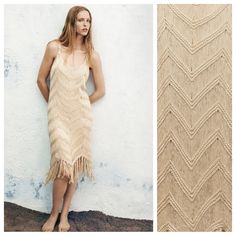 Nwt. Zara Beige/Sand Limited Edition Crochet Midi Dress With A Round Neckline And Wide Straps, Fringing At The Hem. Size L. Ref. 0858/077. Pit To Pit 18" Flat, Waist 17", Length 40-47". 1072. Beige Midi Crochet Dress For Spring, Beige Midi Length Crochet Dress For Spring, Spring Neutral Midi Dress For Beach, Neutral Summer Midi Dress For Beach, Neutral Midi Dress For Spring Beach Day, Neutral Midi Dress For Spring Beach Occasions, Neutral Midi Dress For Beach In Spring, Beige Midi Length Dresses For Beach Season, Zara Cream Maxi Dress For Summer