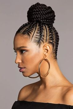 Braided Bun Styles, Cornrow Braid Styles, Braided Bun Hairstyles, Braids Hairstyles Pictures, Solange Knowles, Girls Braids, Penteado Cabelo Curto, Natural Hair Braids, Braided Bun