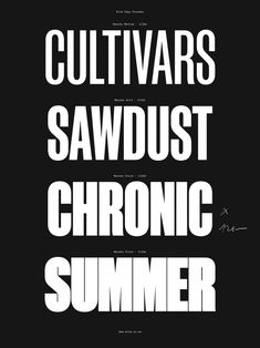 the poster for cultt wars'sawdust and chronic summer