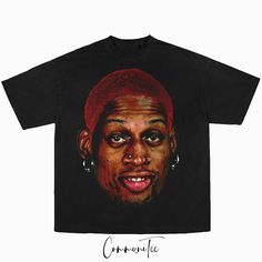 Dennis Rodman .:Garment dyed tee .: 100% ring-spun cotton .: Medium fabric (6.1 oz/yd) .: Relaxed fit Hair Vintage Style, Black And Green Hair, Men's Outfits By Pattern, Blue Green Hair, Black Red Hair, Teen Swag Outfits, Graphic Tee Outfits, Shirt Design Inspiration