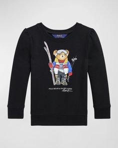 Polo Ralph Lauren Kids, Ralph Lauren Kids, Polo Bear, Black Polo, Sweatshirts Online, Long Sleeve Sweatshirts, Graphic Shirts, Long Sleeve Pullover, Pilates