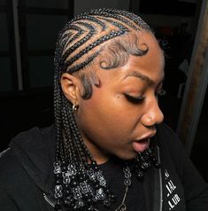 Straight Back Stitch Braids, Short Dyed Hair, Lemonade Braids Hairstyles, Stitch Braids, Crochet Braids Hairstyles