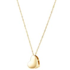 Let your heart lead the way to polished style with this elegant gold heart pendant necklace..Set in 10k gold.Approx. length: 17'; approx. drop: 3/8'.Spring ring clasp closure; cable link chain.Sign up for Macy's WorryNoMore® Jewelry & Watch Protection program within 30 days of purchase. Before delivery, call Customer Service 1-800-289-6229 to sign up. After delivery, visit a Macy's store with your dated receipt and jewelry purchase to sign up..Photo may have been enlarged and/or enhanced. Macys Jewelry, Gold Heart Pendant, Polished Style, Jewelry Watch, Heart Pendant Gold, Lead The Way, Gold Heart, 1 800, Heart Pendant Necklace