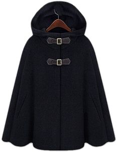 Mantel Cape, Cloak Coat, Poncho Coat, Poncho Jacket, Elegant Jacket, Peacoats, Cape Style, Hooded Cape, Wool Poncho