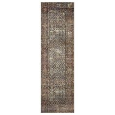 an antique persian rug with floral design on the bottom and side, in grey tones