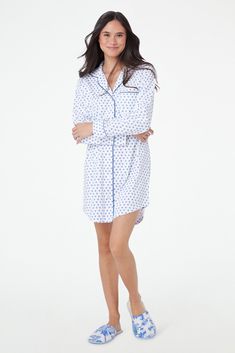 Shop the Official Hearts Perlita Lounge Dress by Roller Rabbit. Free shipping on orders over $150. Cotton Button-up Sleepwear For Bedtime, Fitted Printed Sleepwear, Spring Sleepwear With Pockets For Bedtime, Fitted Printed Sleepwear For Bedtime, Heart Print Long Sleeve Sleepwear For Sleepover, Cotton Fitted Sleepwear For Sleepover, Spring Heart Print Sleepwear For Sleepover, Spring Sleepwear With Heart Print For Sleepover, Heart Print Sleepwear For Sleepover In Spring