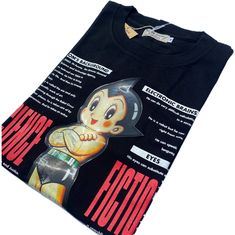 TEPLUSTE_MIGHTY ATOM_TSHIRT_BLACK1 Hologram Effect, Pvc Patches, Net Bag, Guinea Bissau, Atom, Made In Japan, Printed Shirts, Inside Out, Bleach