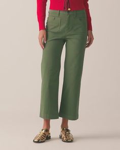 Chino Cotton Twill Cargo Pants For Work, Chino Cotton Twill Straight Cargo Pants For Work, Workwear Straight Chino Cotton Twill Cargo Pants, Chic Wide Leg Cotton Pants For Work, Non-stretch Cotton Wide Leg Cargo Pants, Wide Leg Chino Cotton Twill Pants For Work, Chic Cotton Chinos With Tapered Leg, Chino Cotton Twill Pants For Work, Chino Cotton Twill Pants With Pockets For Work