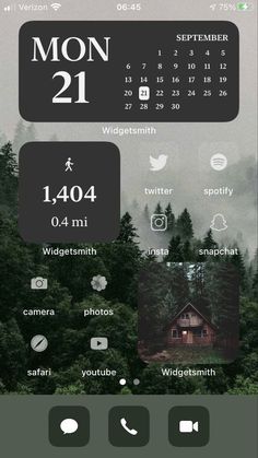 an iphone screen showing the time and location of someone's house in the woods