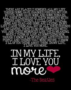 i'm my life, i love you more than the beatles by andyy