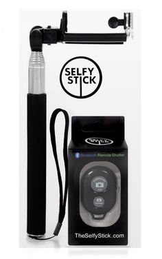 the selfie stick is in its package