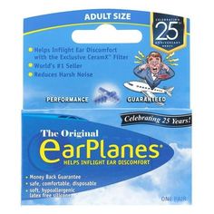 Conair Ear Plugs - Recommended for: Ear FLIGHT PRESSURE EAR PLUGS Size: 1 Pair (Pack of 5).  Color: Blue. Airplane Travel, Facial Spray, Ear Protection, Face Mist, Earplugs, Good Housekeeping, Ear Plugs, What To Pack, Flight Attendant