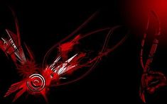 an abstract red and black background with swirls