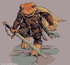 Fantasy Races, A Frog, Arte Animal, Dnd Characters