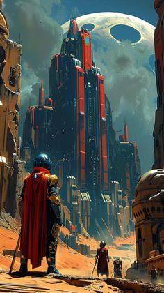 Science Fantasy Art, Si Fi, Articles Of Clothing, Forgotten Realms, Futuristic City, Science Fiction Art, Space Opera, Weird World, Science Fiction Fantasy